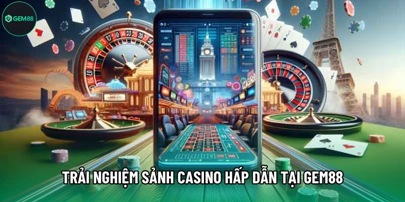 Trải nghiệm sảnh Casino hấp dẫn tại Gem88